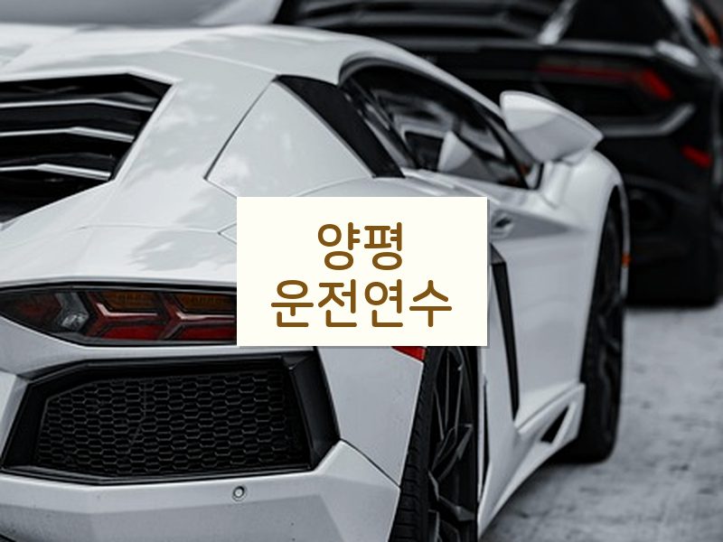 양평운전연수 후기