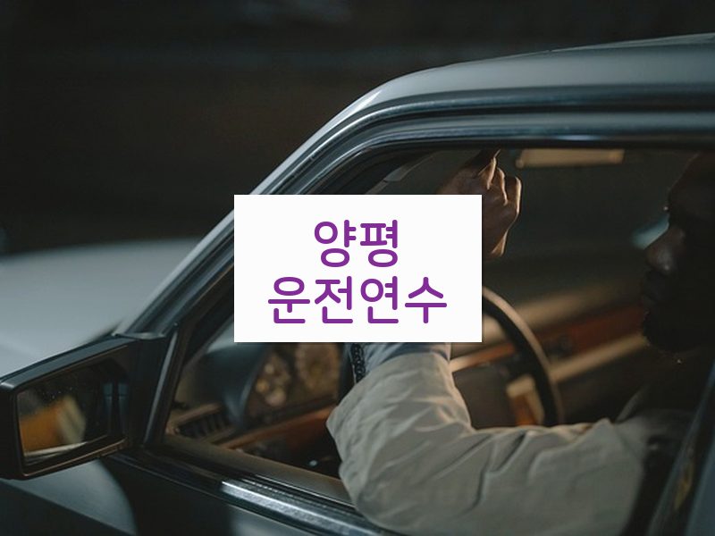 양평운전연수 후기