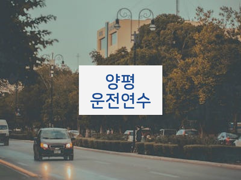양평운전연수 후기