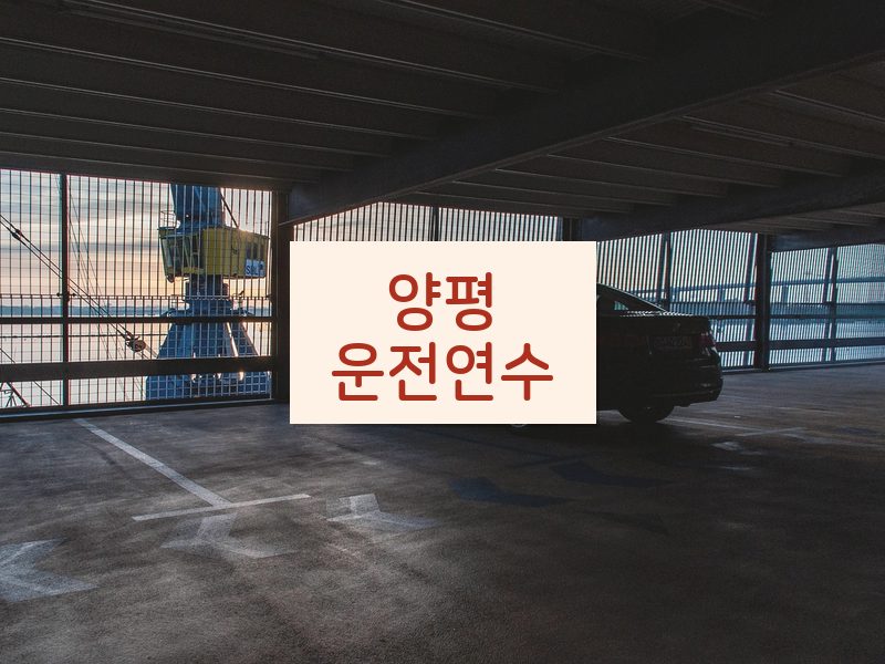 양평운전연수 후기