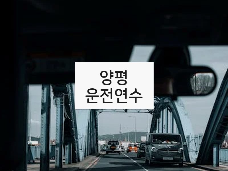 양평운전연수 후기