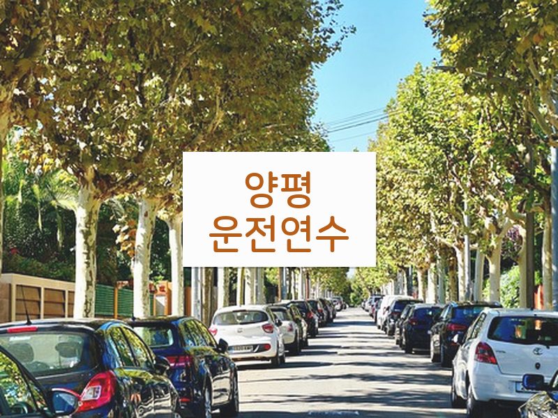 양평운전연수 후기