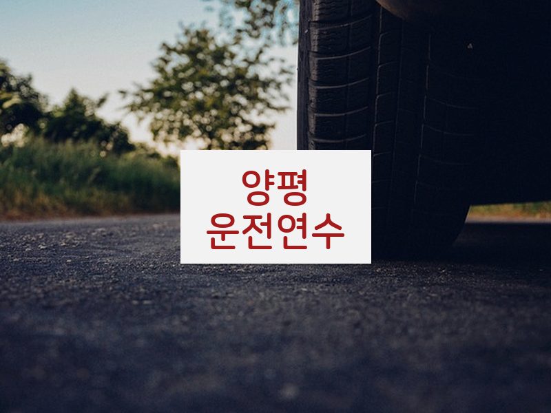 양평운전연수 후기