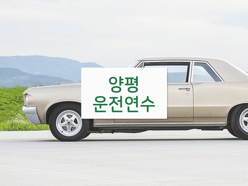 양평운전연수 후기
