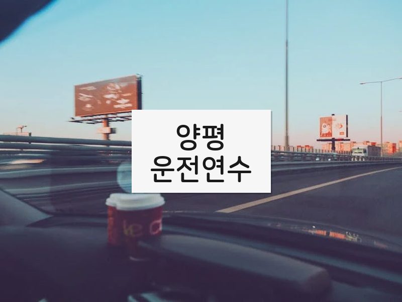 양평운전연수 후기