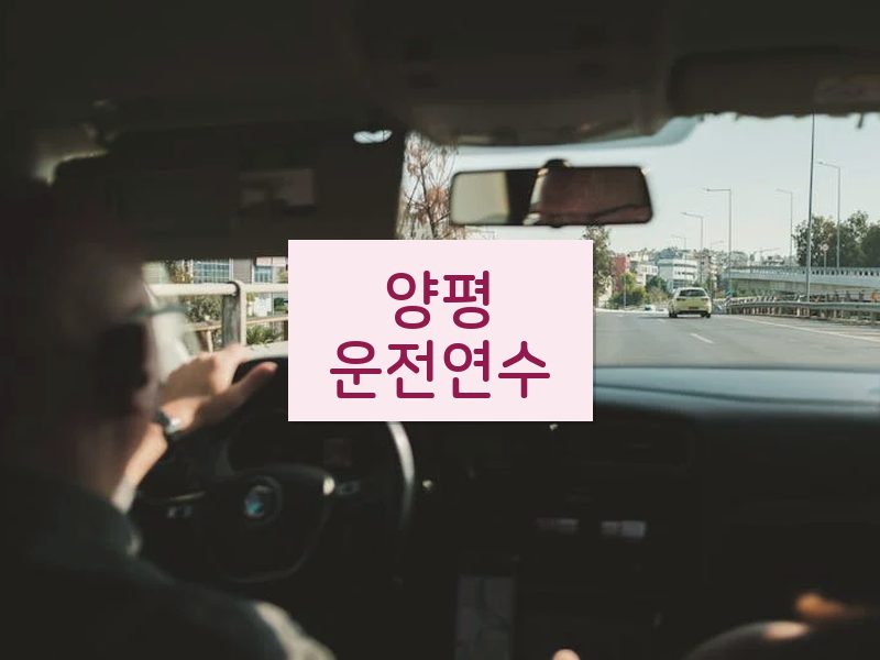 양평운전연수 후기