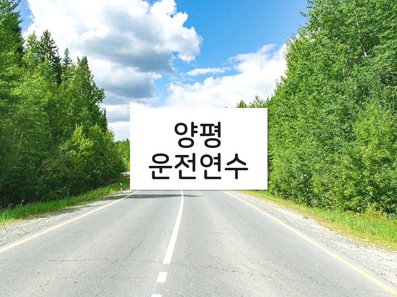 양평운전연수 후기