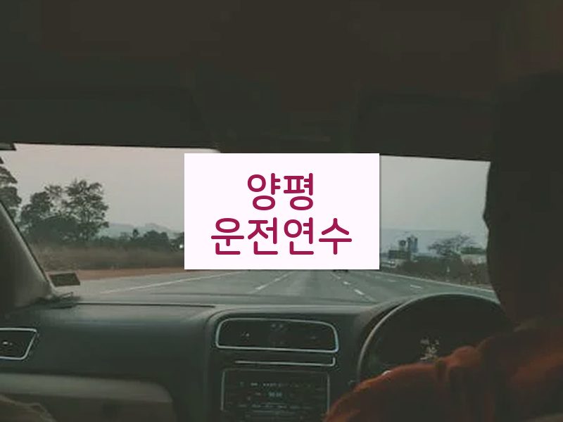 양평운전연수 후기