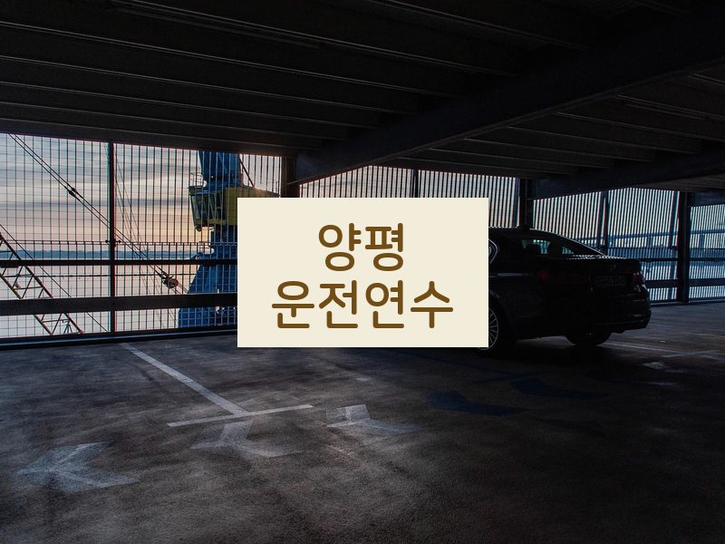 양평운전연수 후기
