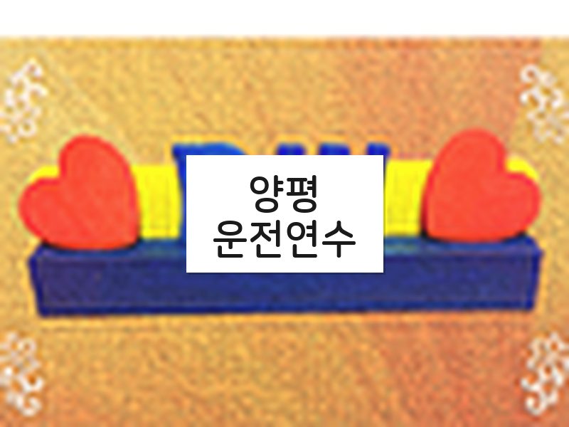 양평운전연수 후기