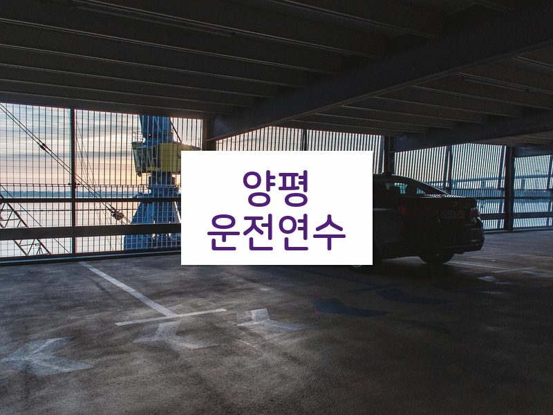 양평운전연수 후기