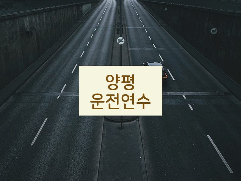 양평운전연수 후기