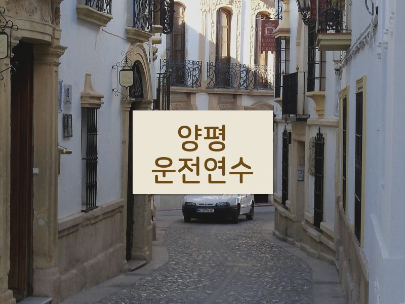 양평운전연수 후기