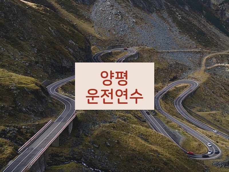 양평운전연수 후기