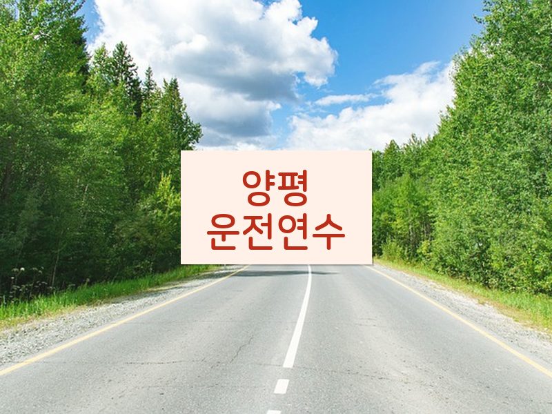 양평운전연수 후기