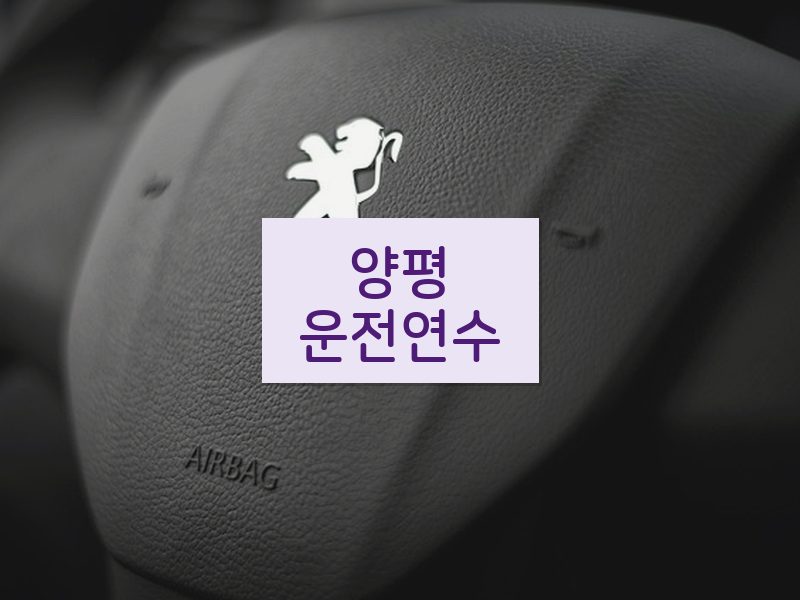 양평운전연수 후기