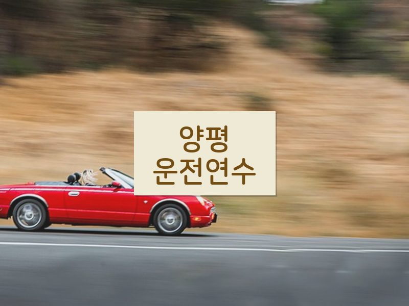양평운전연수 후기