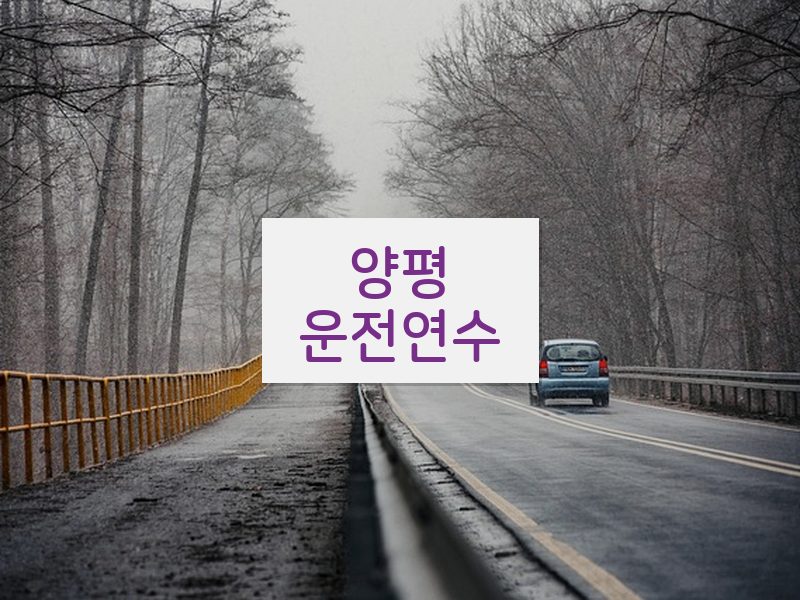 양평운전연수 후기