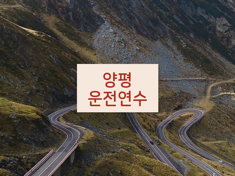 양평운전연수 후기