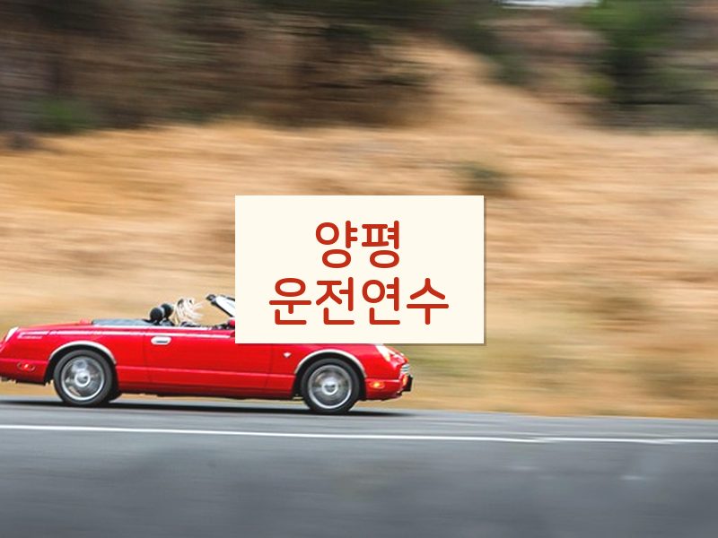 양평운전연수 후기