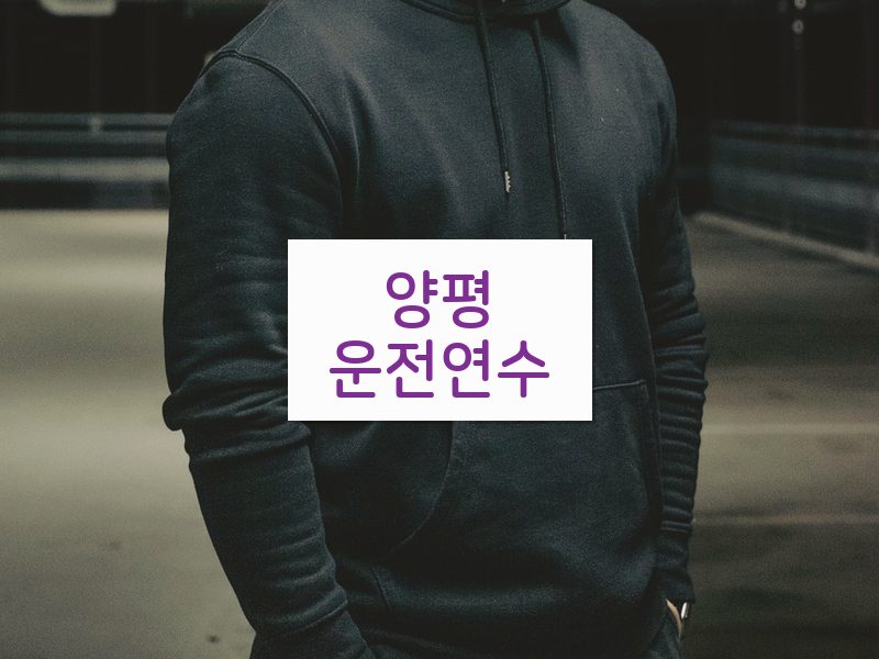 양평운전연수 후기