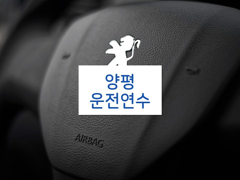 양평운전연수 후기