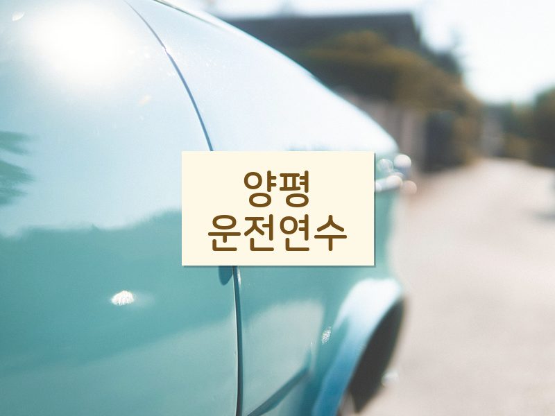양평운전연수 후기