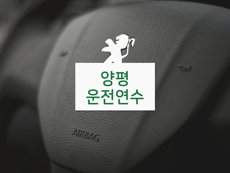 양평운전연수 후기