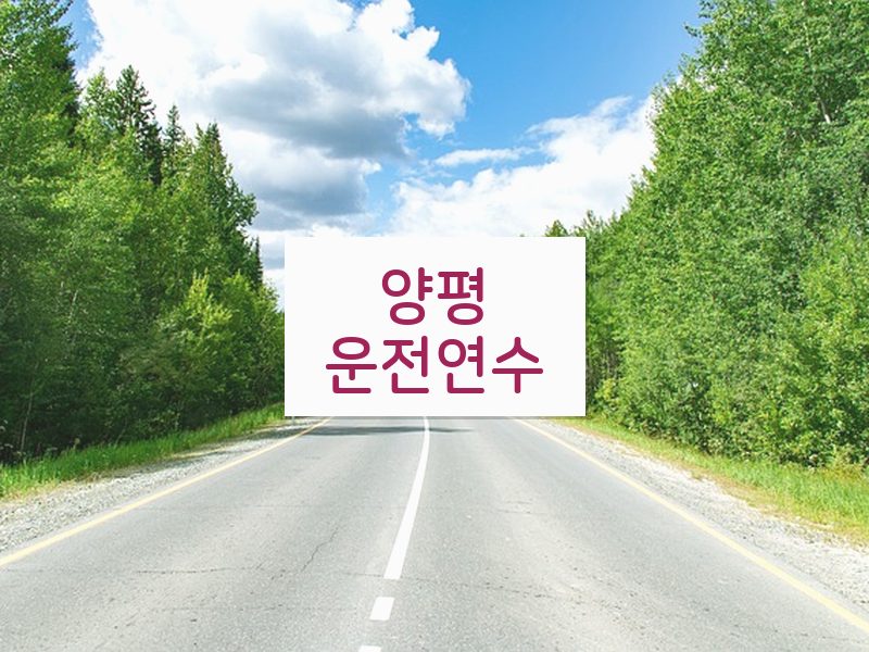 양평운전연수 후기