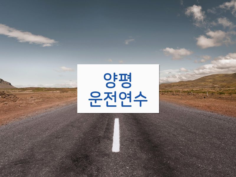 양평운전연수 후기