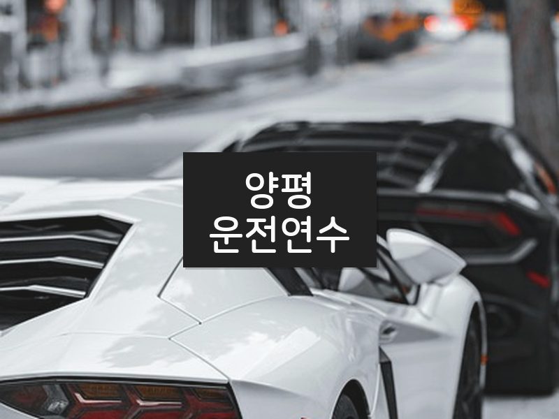 양평운전연수 후기