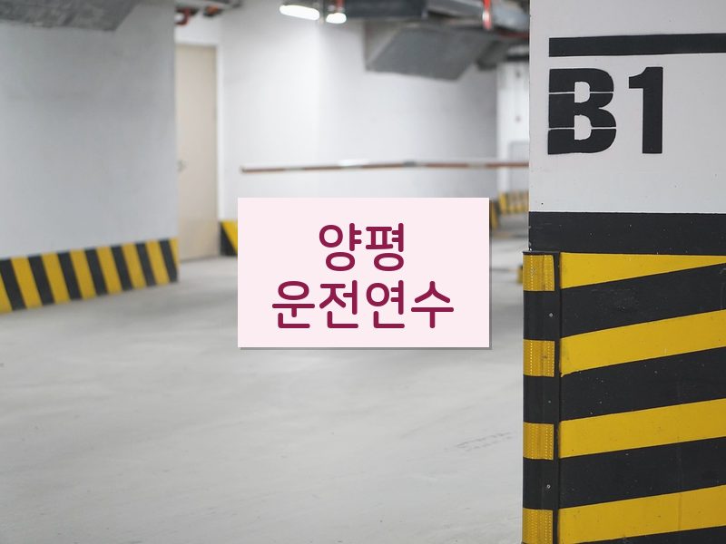 양평운전연수 후기