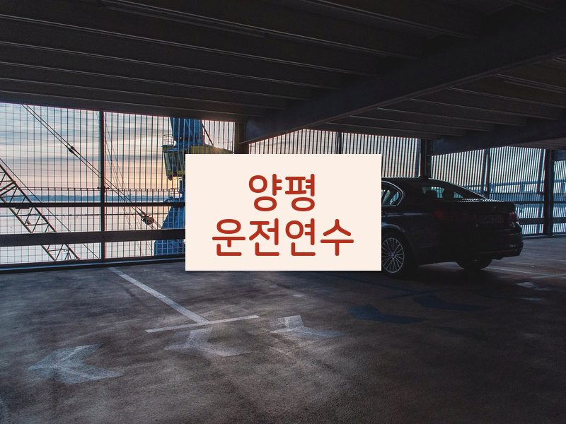 양평운전연수 후기