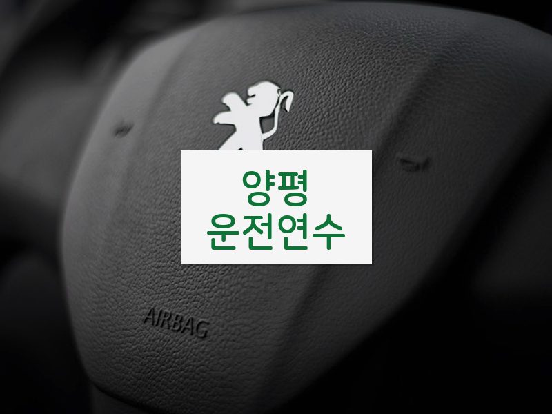 양평운전연수 후기
