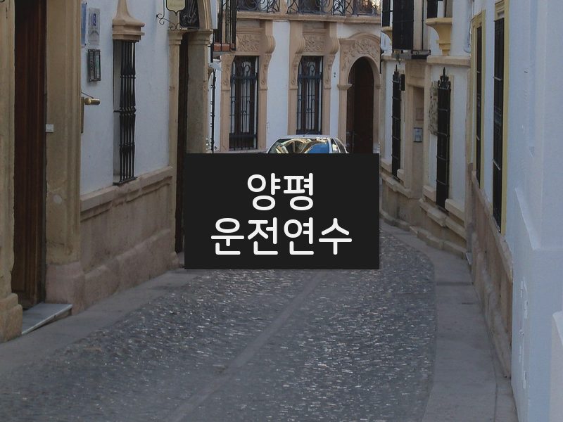 양평운전연수 후기
