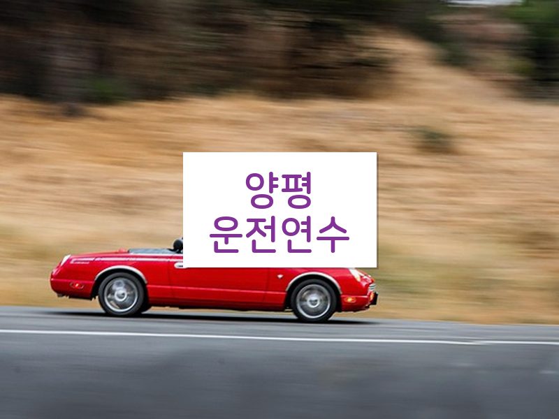 양평운전연수 후기