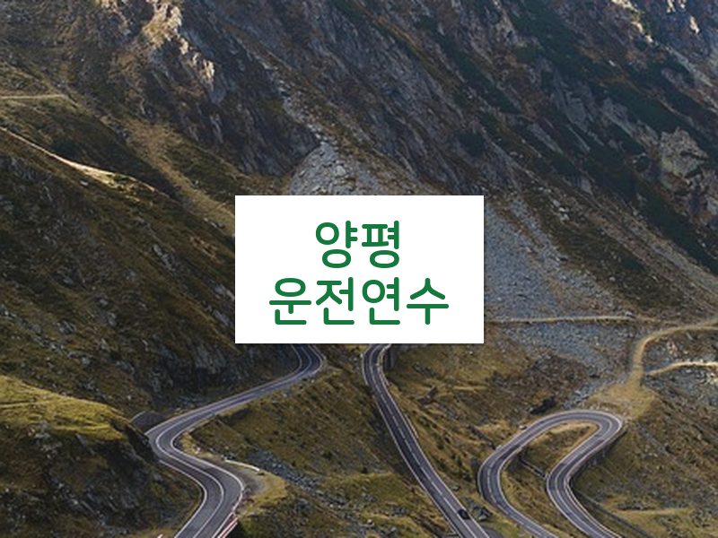 양평운전연수 후기