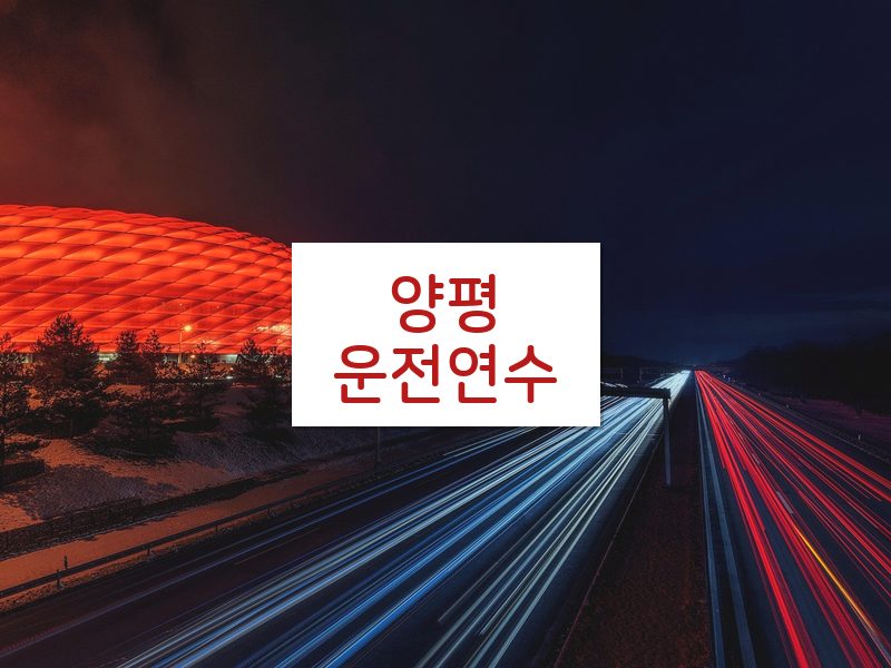 양평운전연수 후기