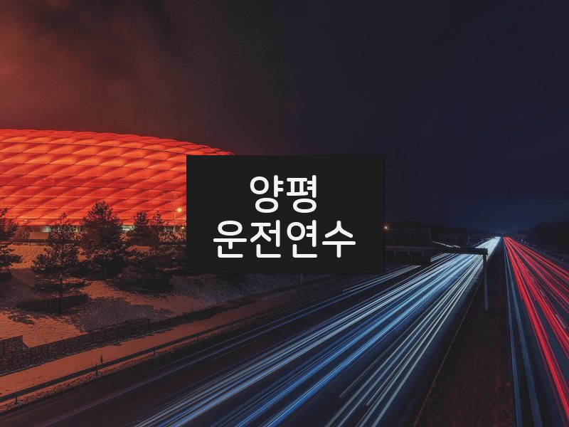양평운전연수 후기