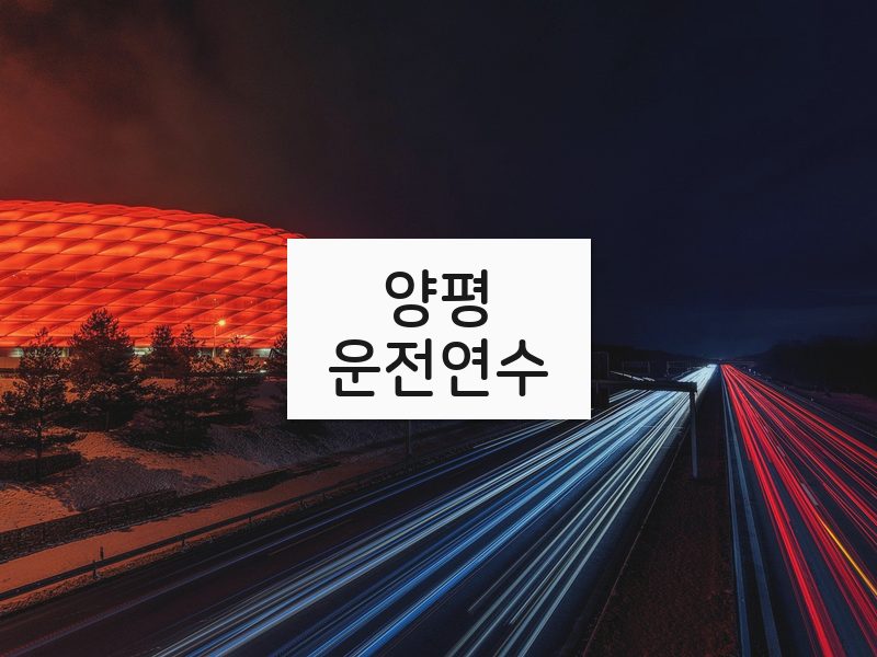 양평운전연수 후기