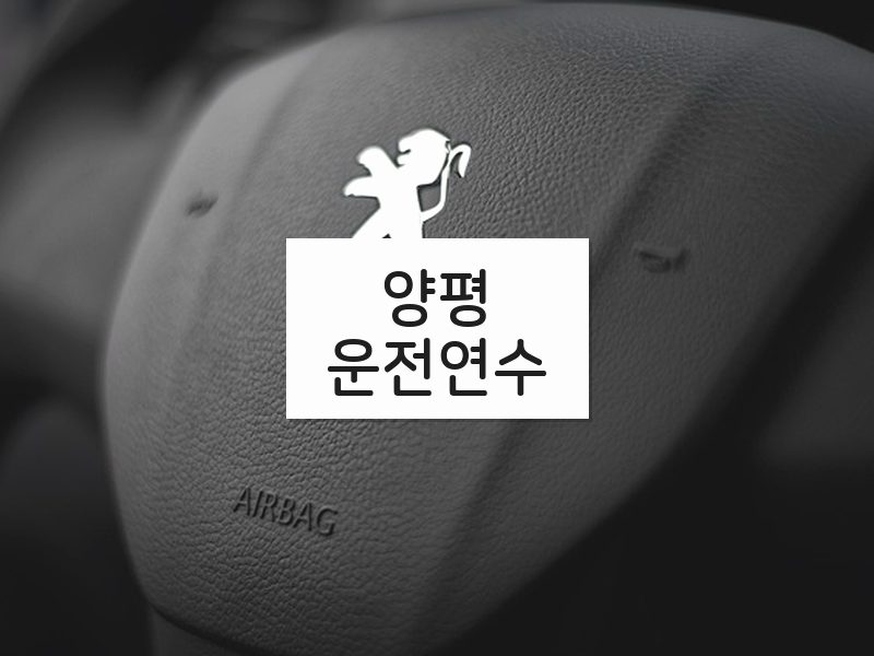 양평운전연수 후기
