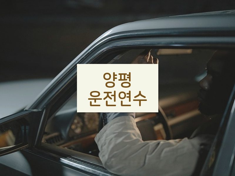 양평운전연수 후기