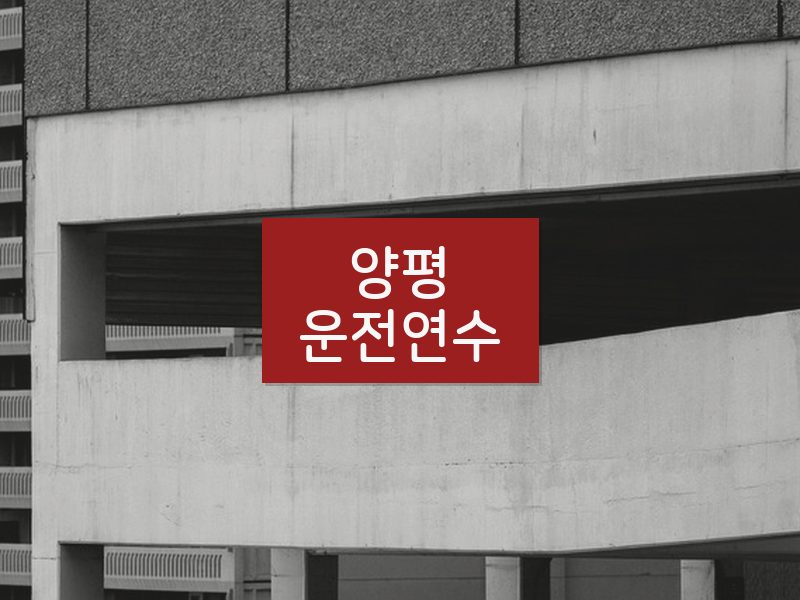 양평운전연수 후기