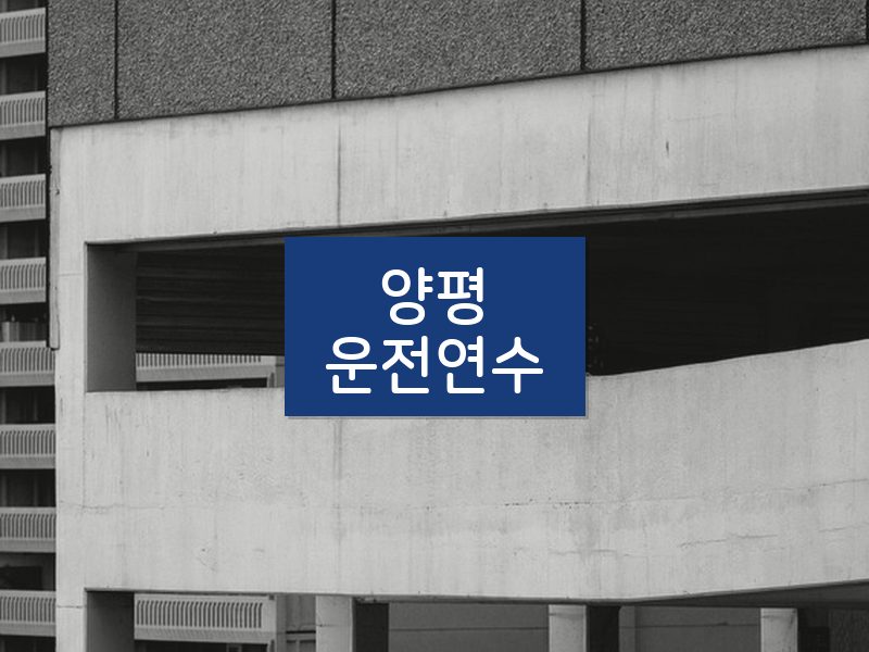 양평운전연수 후기