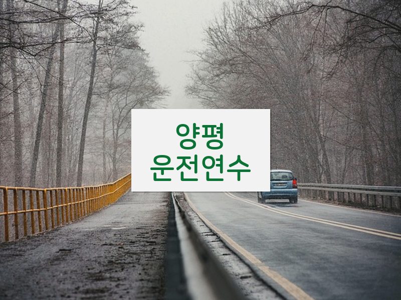 양평운전연수 후기