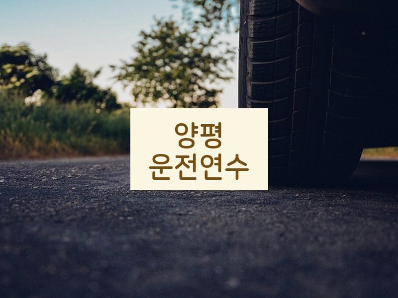 양평운전연수 후기