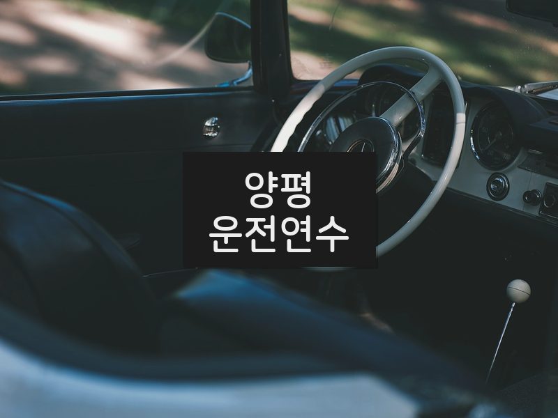 양평운전연수 후기