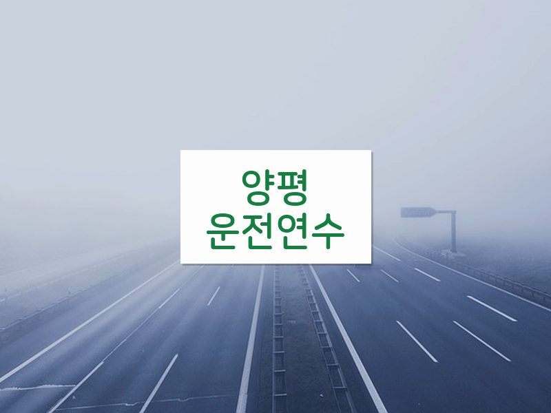 양평운전연수 후기