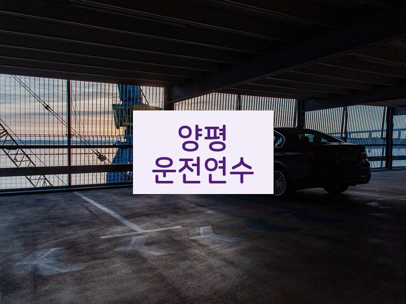 양평운전연수 후기