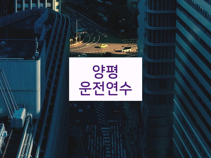 양평운전연수 후기